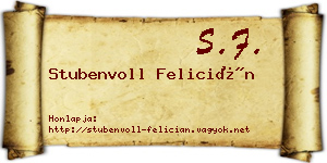 Stubenvoll Felicián névjegykártya